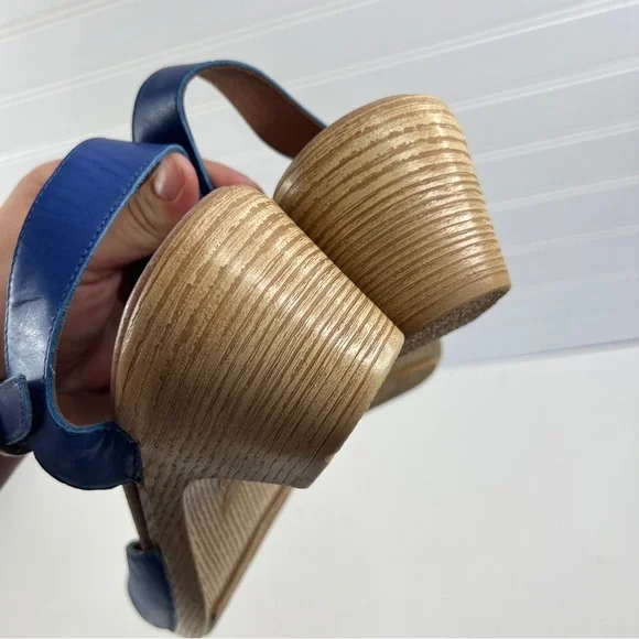 Dansko Blue Leather Clogs Sandals Maisie Cobalt Sz 41 10.5-11 Made in Italy - Picture 7 of 12